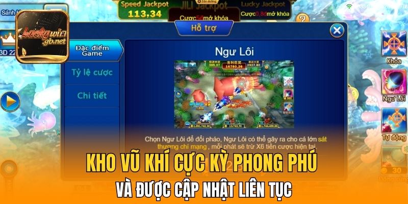Kho vũ khí cực kỳ phong phú và được cập nhật liên tục